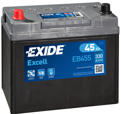 Autobaterie EXIDE Excell 45Ah, 12V, EB455 (EB455)